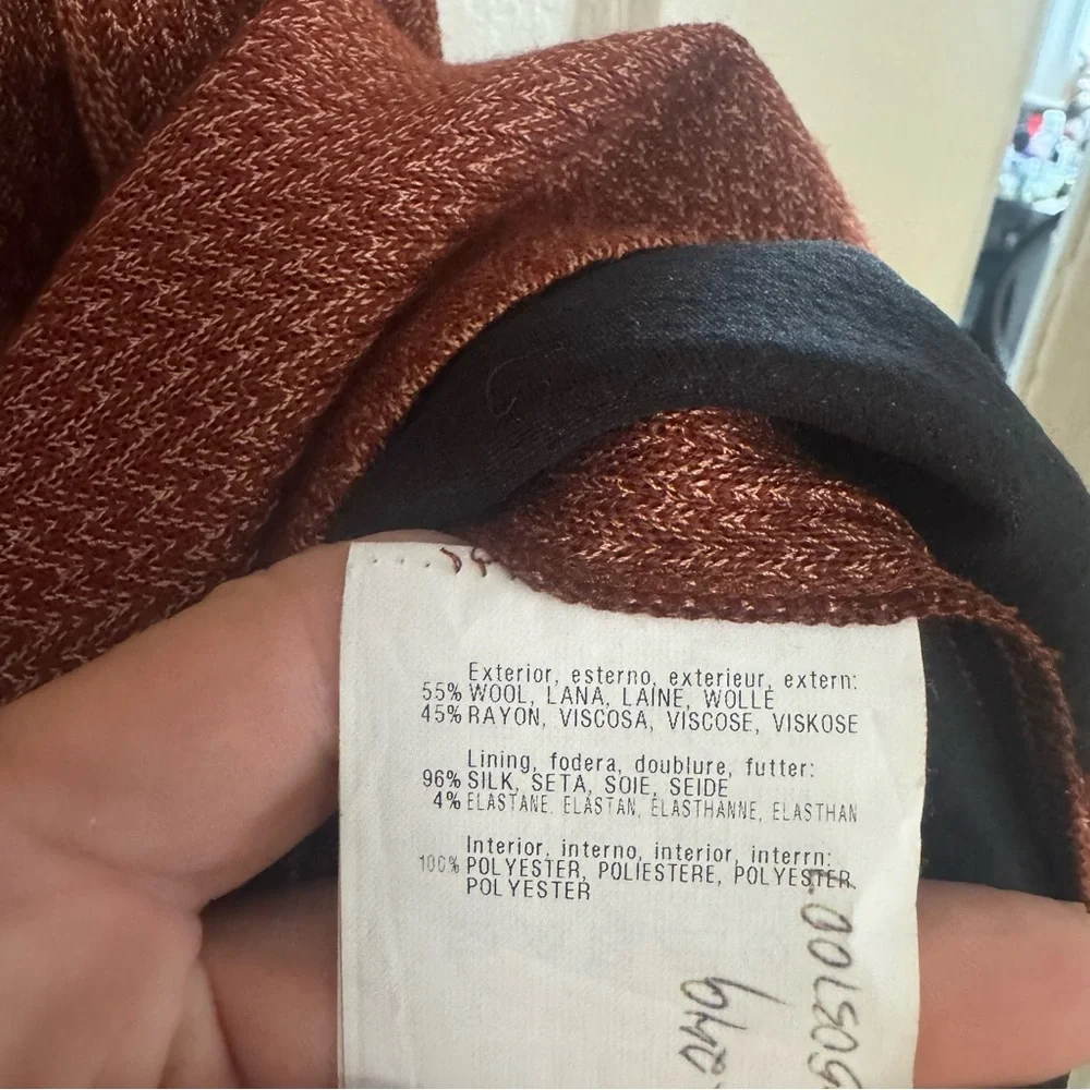 Missoni Wide-Leg Knit Pants Rust Wool Blend Size IT 40 / US 4 - Picture 9 of 14